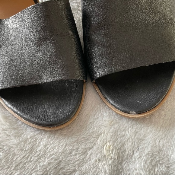 Franco Sarto Chunky Leather Block Heel Sandals 8.5 - Picture 3 of 8